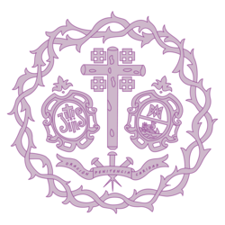 escudo hermandad pasión y muerte sevilla viernes de dolores